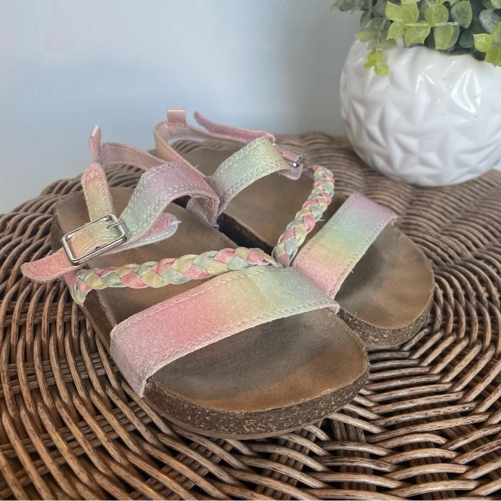 Oshkosh Girl Rainbow glitter sandals size 10m